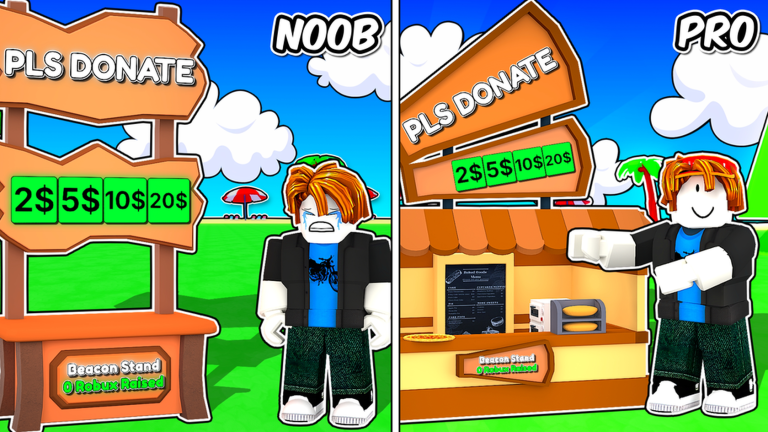 DonationBlox booth progression from noob to pro